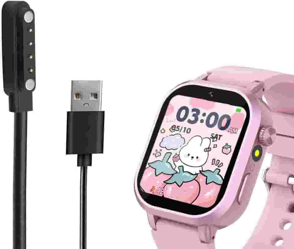 Wiszodet Relógio inteligente infantil com cabo magnético de carregamento à prova d'água