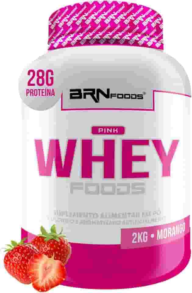 Pink Whey Protein Foods 2kg Morango- BRN Foods