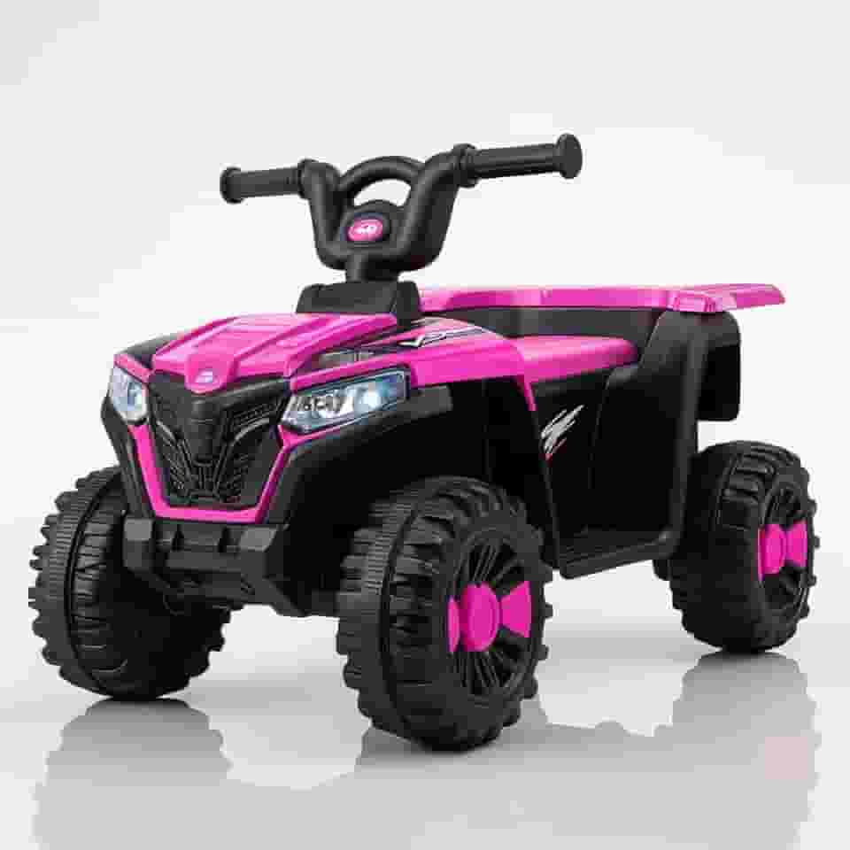 Mini Quadriciclo Elétrico Infantil Bateria 6V com Luz e Som Rosa