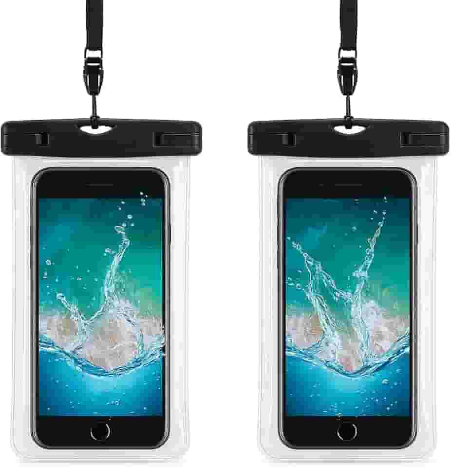 Kit 2 Capas à Prova d’Água para Celular Universal até 6.5' com Alça - Impermeável, Protege Seu Celular em Praia, Piscina, Chuva, Shows e Viagens