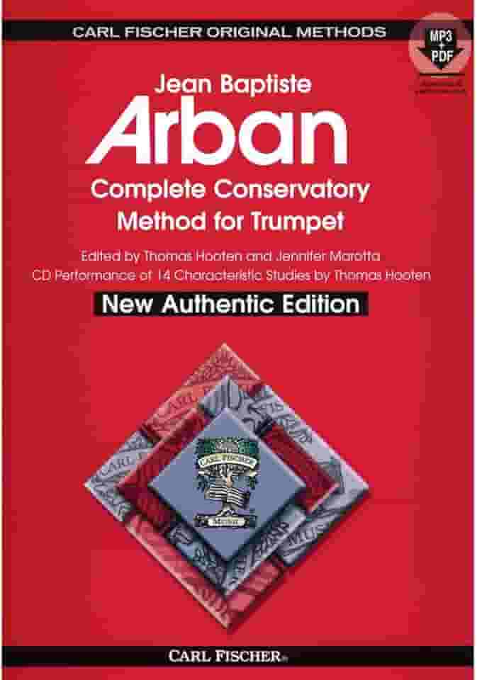 Carl Fischer Método conservatório completo Arban para trompete espiral encadernada