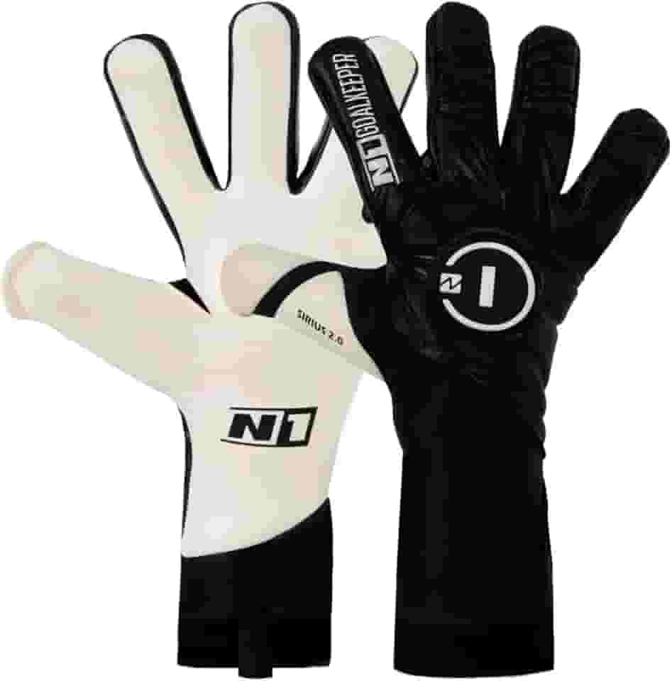 Luva de Goleiro Campo e Society Profissional N1 Sirius Cor:Black, Tamanho:10