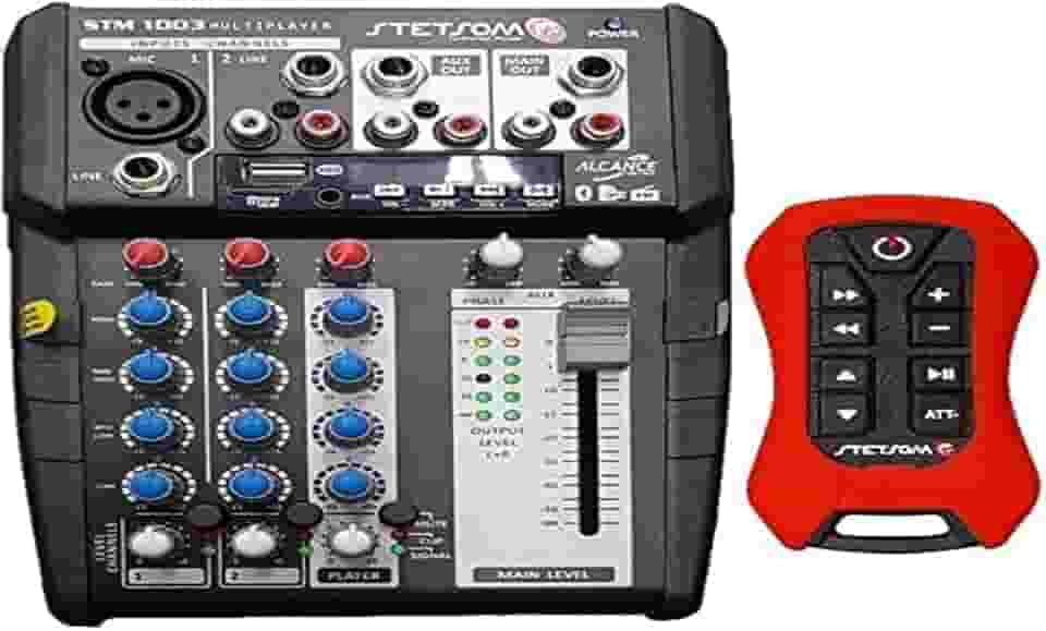 Mesa De Som Stetsom 12V STM1003 Multiplayer 3 Canais 4 Eq Band
