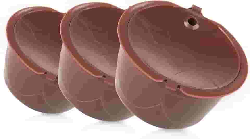 3 PCS cápsulas de café reutilizáveis cápsulas de café recarregáveis compatíveis com filtros de café Dolce Gusto recarregáveis com escova presente para amantes de café
