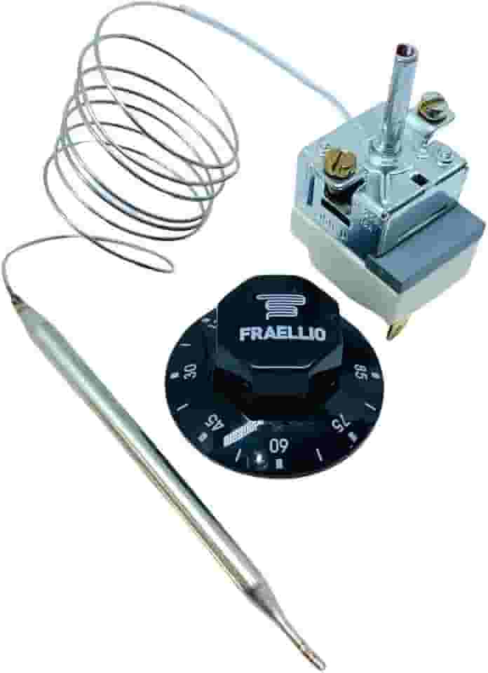 Termostato Analógico Bivolt Para Estufa Sauna Boiler Aquecedor Solar Piscina 30 A 85°C 16 amperes Com Botão Manipulador