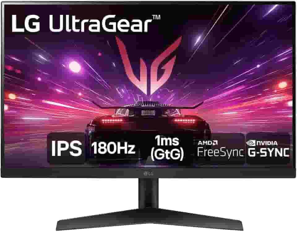 Monitor Gamer LG UltraGear 24” 24GS60F-B IPS Full HD 180Hz 1ms (GtG) NVIDIA® G-SYNC® AMD FreeSync™ HDR10 sRGB 99% HDMI DisplayPort