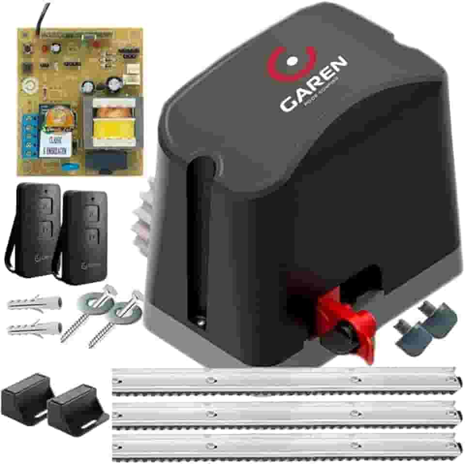 Kit Motor Portão Deslizante De Correr Completo 2 Controles 3,5M Cremalheira (110, Volts)