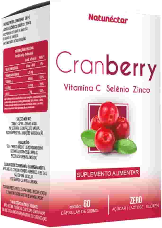 Cranberry + Vitamina C + Selênio + Zinco - 60 Cápsulas