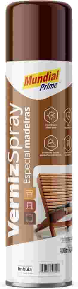 Verniz Spray Especial Madeira 400ml, MUNDIAL PRIME, Imbuia, AE0100157