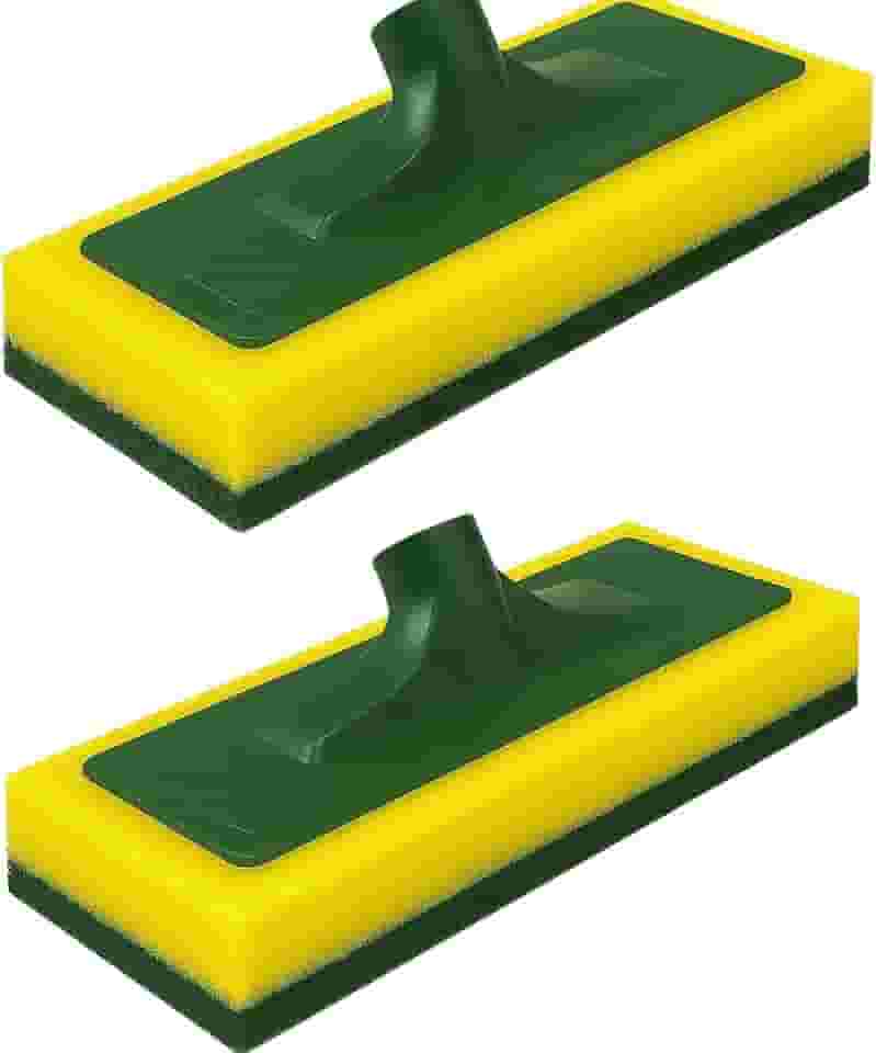 KIT 2 Rodo Abrasivo Profissional TAMANHO EXTRA – Ideal para Limpeza Pesada de Pisos Cerâmicos, Azulejos, Pedra e Porcelanato – 245×90×20 mm