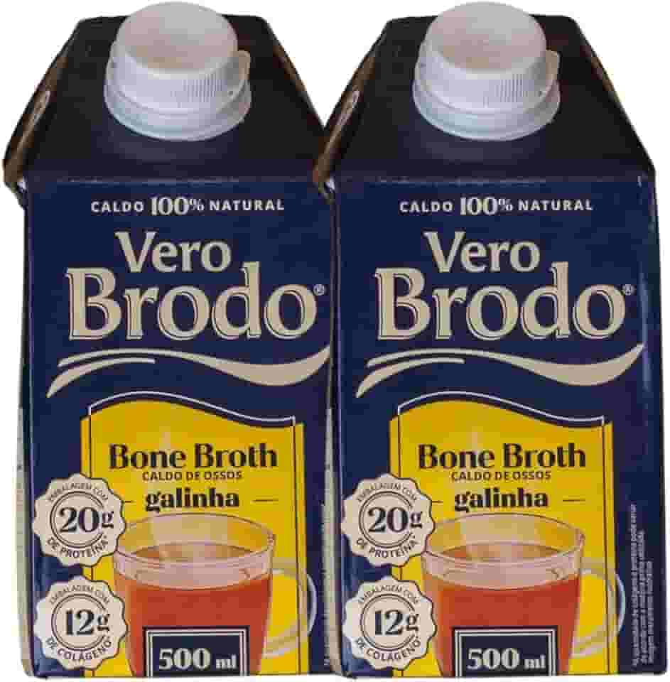 Combo 2 Un Caldo De Ossos Bone Broth De Galinha 500ml Vero Brodo