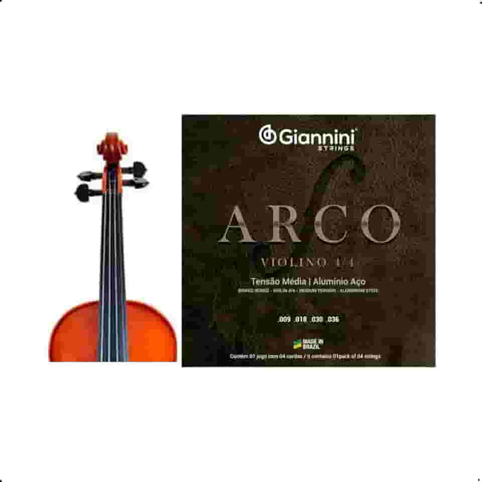 Encordoamento para Violino Geavva Serie ARCO ACO Medio Giannini