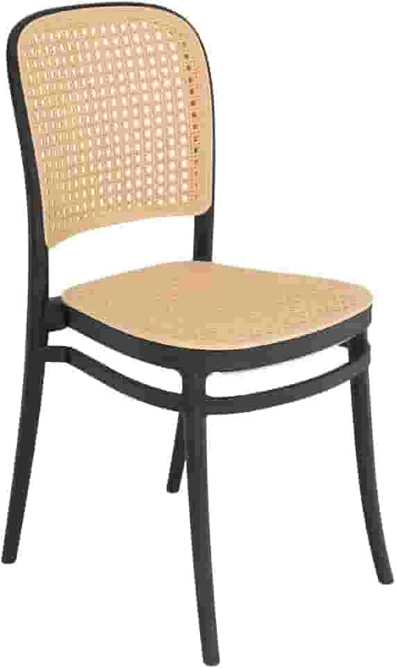 Loft7, Cadeira jantar cozinha cafeteria Amis Lola Lauren tela palha plástico