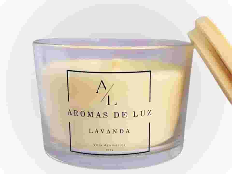Vela Aromática Vegana de Coco, 100g, Copo de Vidro, Diversos Aromas (Lavanda)