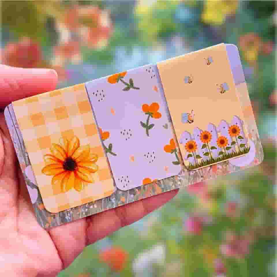 Kit 6 Marcadores de Página Magnético Premium Tema Primavera Reutilizável Ideal para Livros Cadernos Organização Leitura Estudo Magnético Forte Cores Vibrantes Perfeito para Presentear