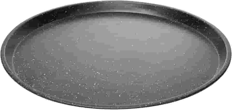 LYOR - Assadeira Redonda Antiaderente de Aço Carbono Granilite 35,5cm x 2cm - Cor Preto