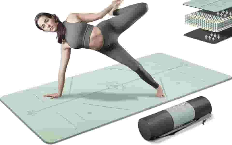 Tapete de Yoga, Tapete Yoga, 183 * 61cm Tapete para Yoga, Tapete Yoga Mat 6 Mm de Espessura, Pilates Tapete de Yoga Antiderrapante, Boa AderêNcia Yoga Tapete Material TPE