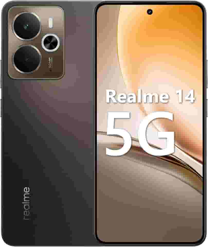 Smartphone Realme 14 5G 12 GB de RAM/256GB, /Tela 6.67"/120Hz Ultra-smooth, NFC - Storm Titanium