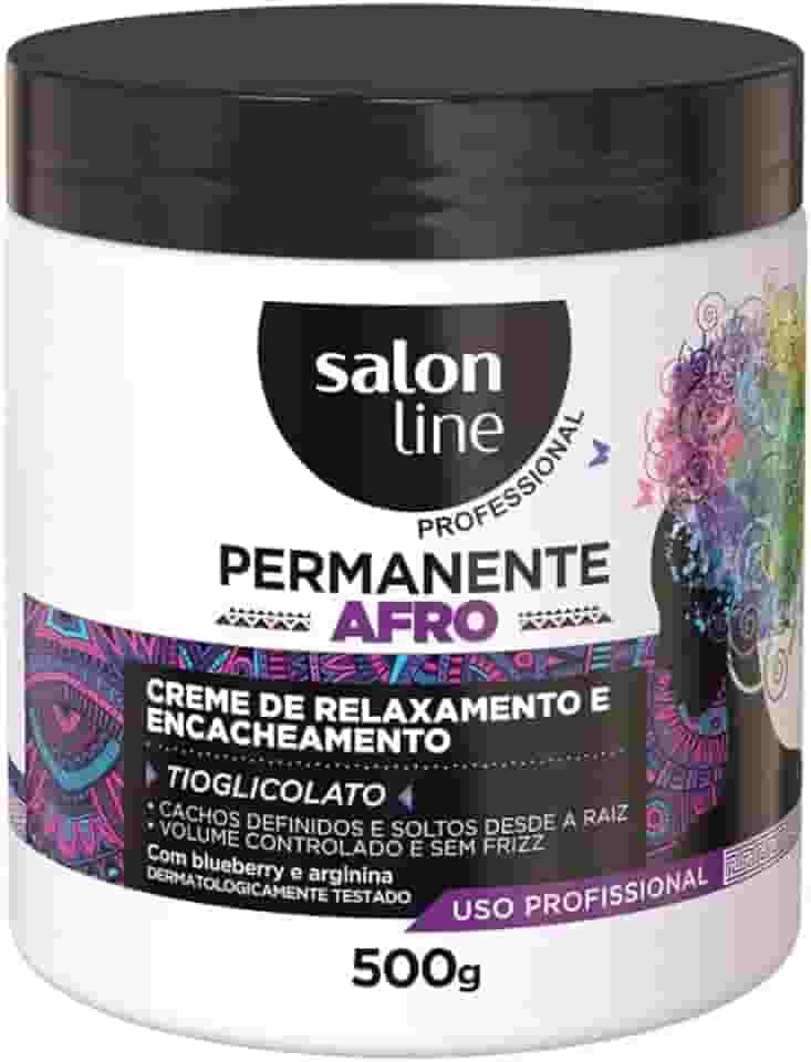 Salon Line, Creme de Relaxamento, Permanente Afro, Não Vegano - Para Cabelos Afro, 500 g