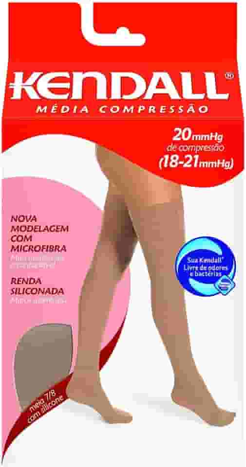 Meia Kendall 7/8 Média Compressão com ponteira 1612 Mel - G