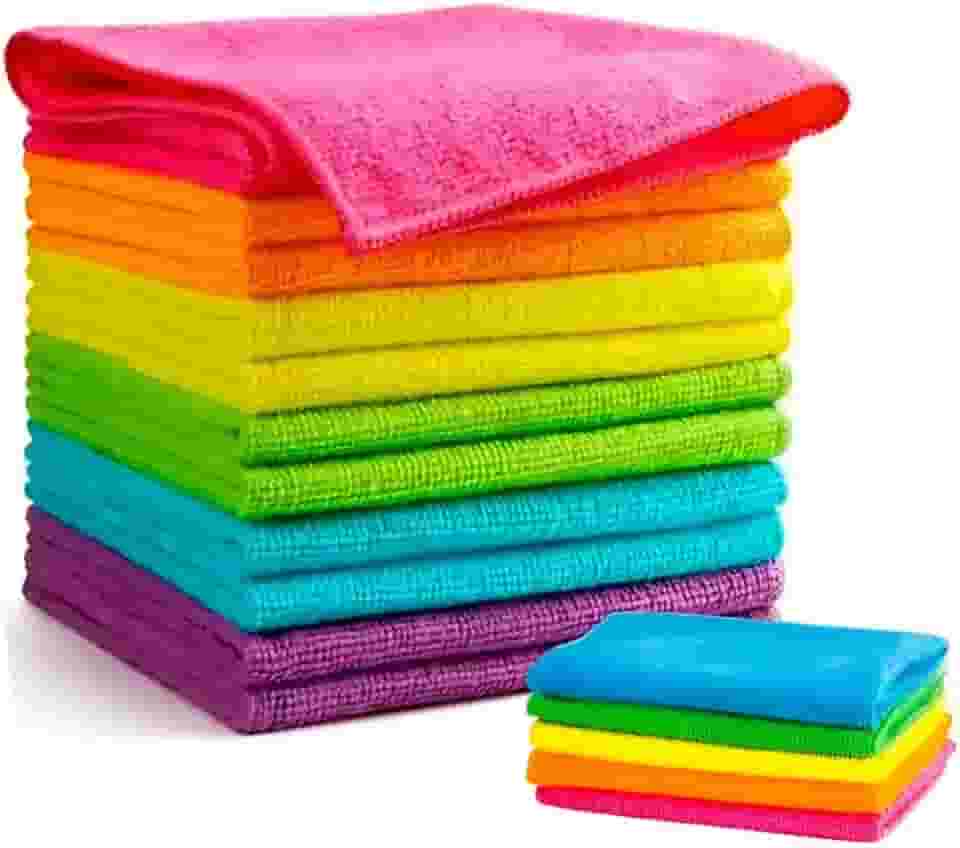 Pano de Microfibra Kit Com 5 unidades, Não Solta Fiapos e Pelinhos, Não Risca, Perfeito Para Lavagem de Carros, Multiuso, Lavável, Reutilizável, Limpeza, Automotivo, Vidro, Doméstica, Limpa Espelho