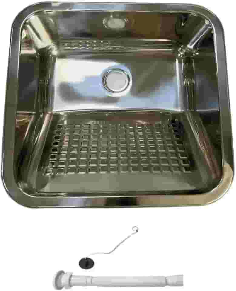 Tanque Lavanderia Aço Inox 201 Belcca 45x45cm Com Válvula e Sifão - Tl201-02