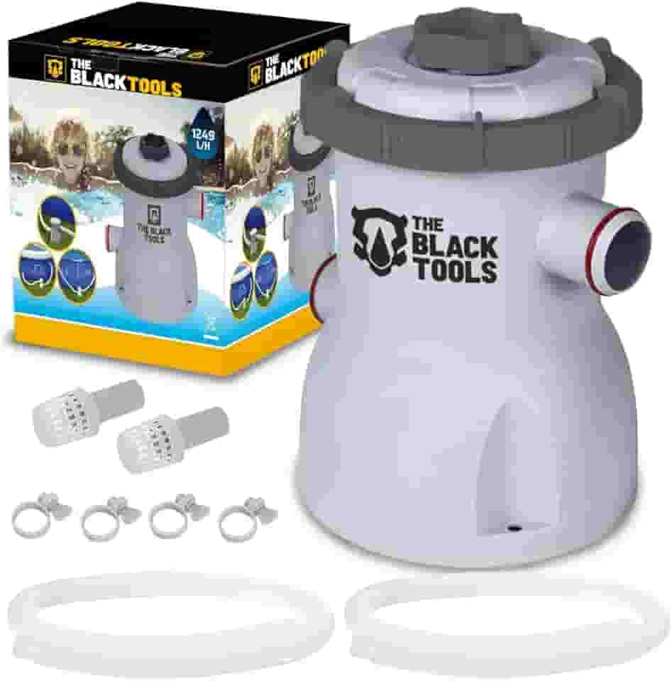 Bomba Filtrante para Piscina 1250L/h The Black Tools TBT-006 – Para Piscinas Infláveis e Estruturais, 127V, Com Filtro e Mangueiras