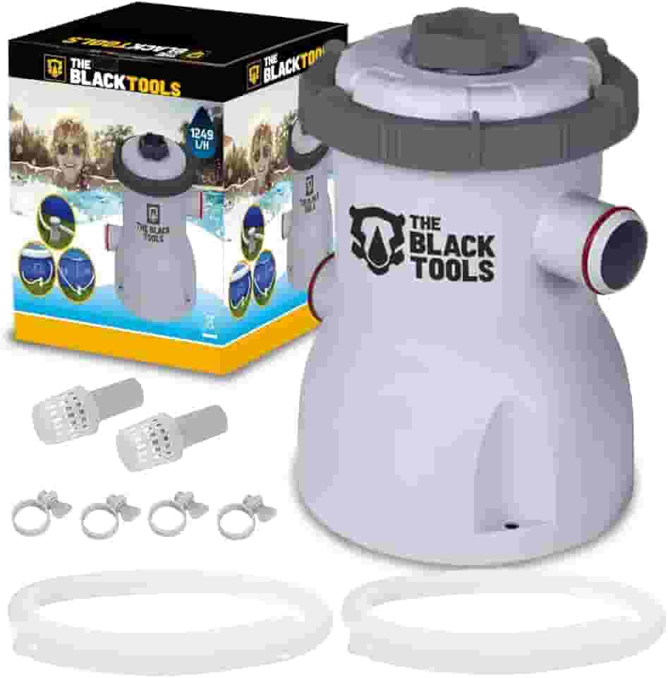 Bomba Filtrante para Piscina 1250L/h The Black Tools TBT-006 – Para Piscinas Infláveis e Estruturais, 127V, Com Filtro e Mangueiras