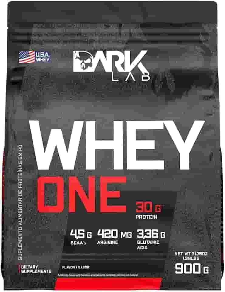 Whey One Concentrado Dark Lab Refil 900g, Chocolate, Ganho de Massa Muscular
