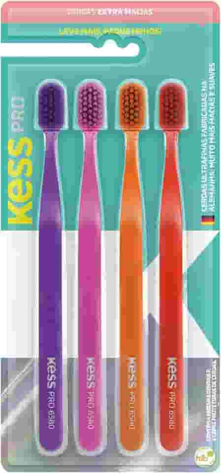 KESS PACK COM 4 ESCOVAS DENTAIS PRO EXTRA MACIAS