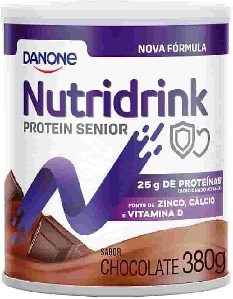 Nutridrink Protein Senior Chocolate, Suplemento Nutricional, 25g de Proteínas, Cálcio e Zinco, Baixo Teor de Gordura, 380g