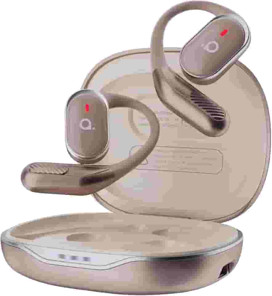 Fone De Ouvido Bluetooth Esportes, Basike T6, IPX5/OWS Fone de Ouvido Estéreo Hi-Fi, Suporta Chamadas de Voz, 60 Horas em Standby Para Corrida e Exercícios ao Ar Livre (Ouro Posa)