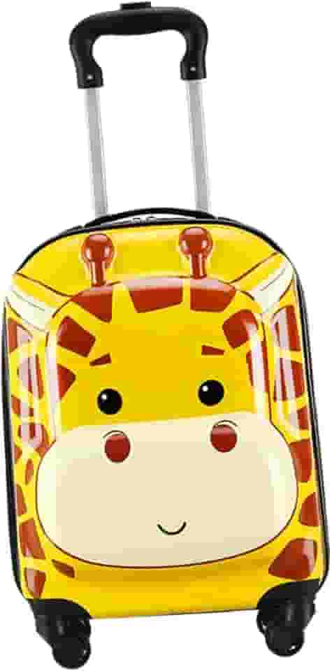 Mala de Viagem Portátil para Crianças, 18 Polega, Desenho Animado, Alça Ajustável, Mala de Viagem, Bagagem Rígida para Crianças
