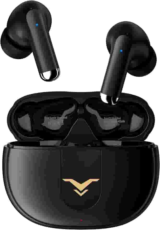 Fone de Ouvido Stage Hero6 TWS com cancelamento de ruído ativo (ANC), fone sem fio Bluetooth 5.2 com 4 microfones para chamada, 35H tempo de reprodução, modos duplo, IPX5 à prova d'água