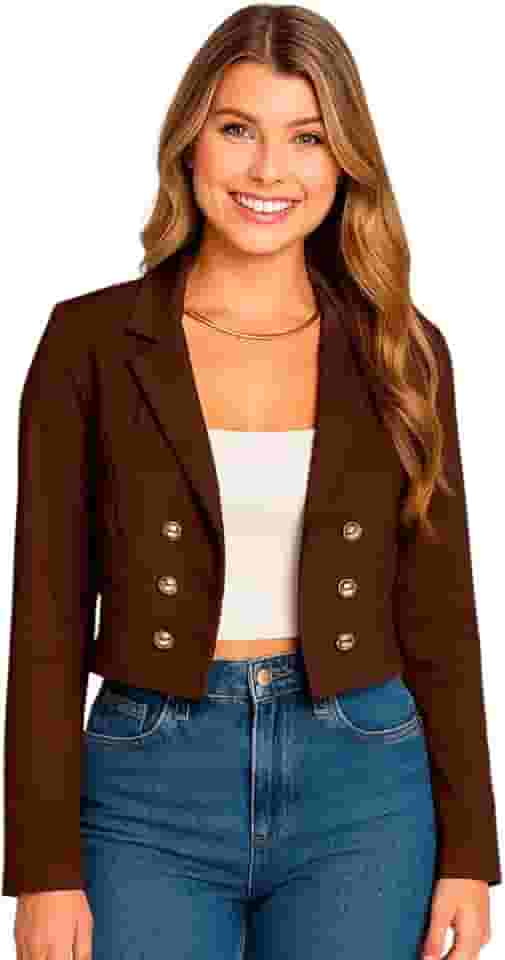 Blazer Feminino Casaquinho Cropped Alfaiataria Casaco Social Trabalho