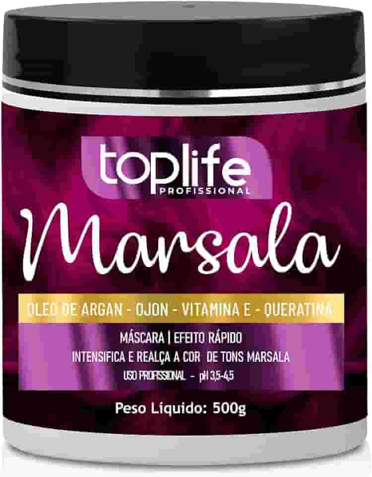 Máscara Matizadora e Tonalizante Marsala Toplife Profissional 500g
