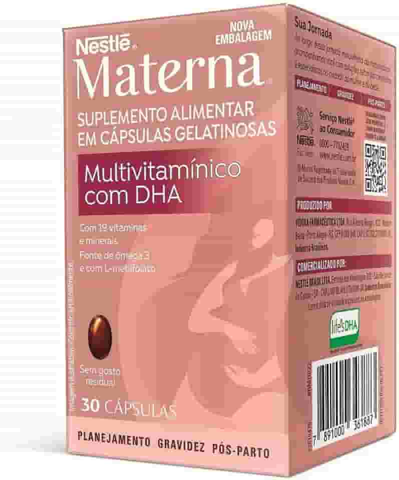 Suplemento alimentar em cápsulas Materna Multivitamínico com DHA 30 unidades