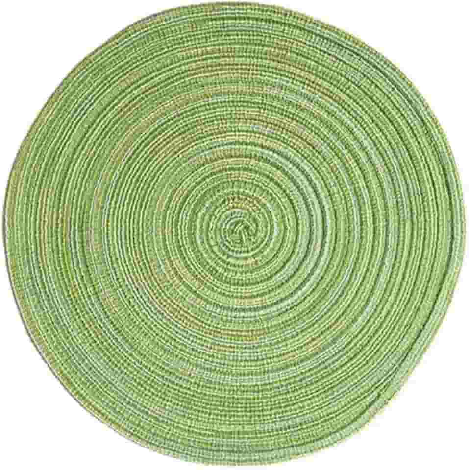 Jogo Americano Redondo de Tecido para 6 lugares Mesa Posta - Diâmetro 38 CM (Verde)