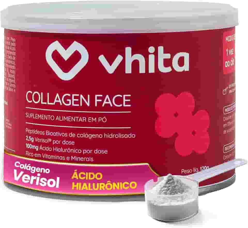 Colágeno Hidrolisado Verisol Com Ácido Hialuronico Em Pó Frutas Vermelhas 120gr - Vhita