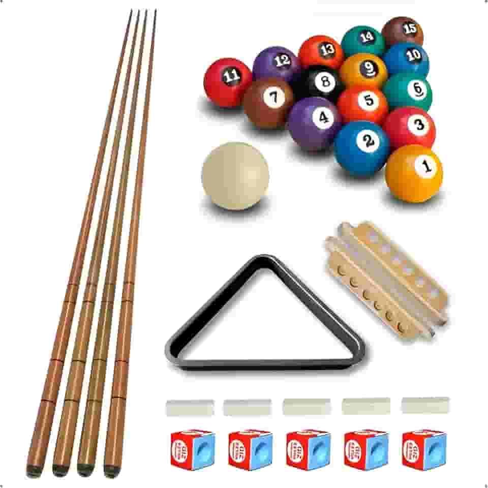 4 Tacos Sinuca + Taqueira + Jogo De Bolas + Triângulo + Giz