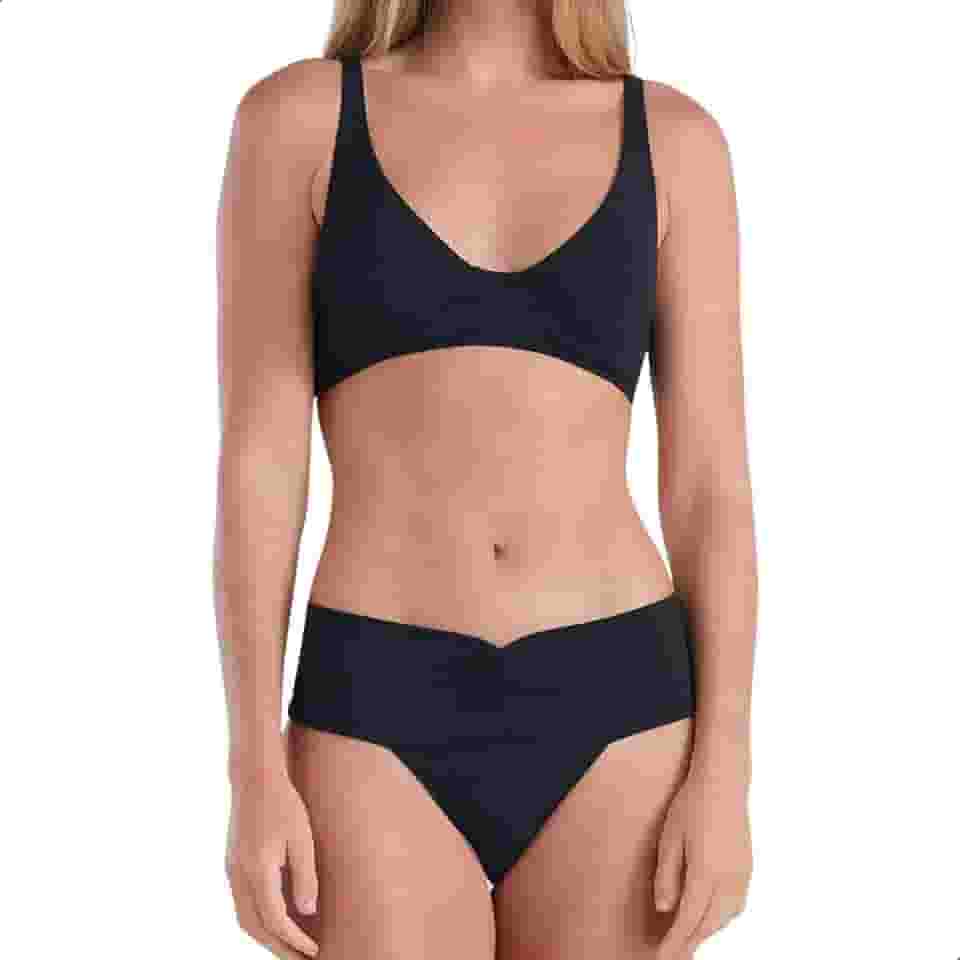 Biquíni Meia Taça Cós Alto UV 50+ Aloe Vera Praia Verão She