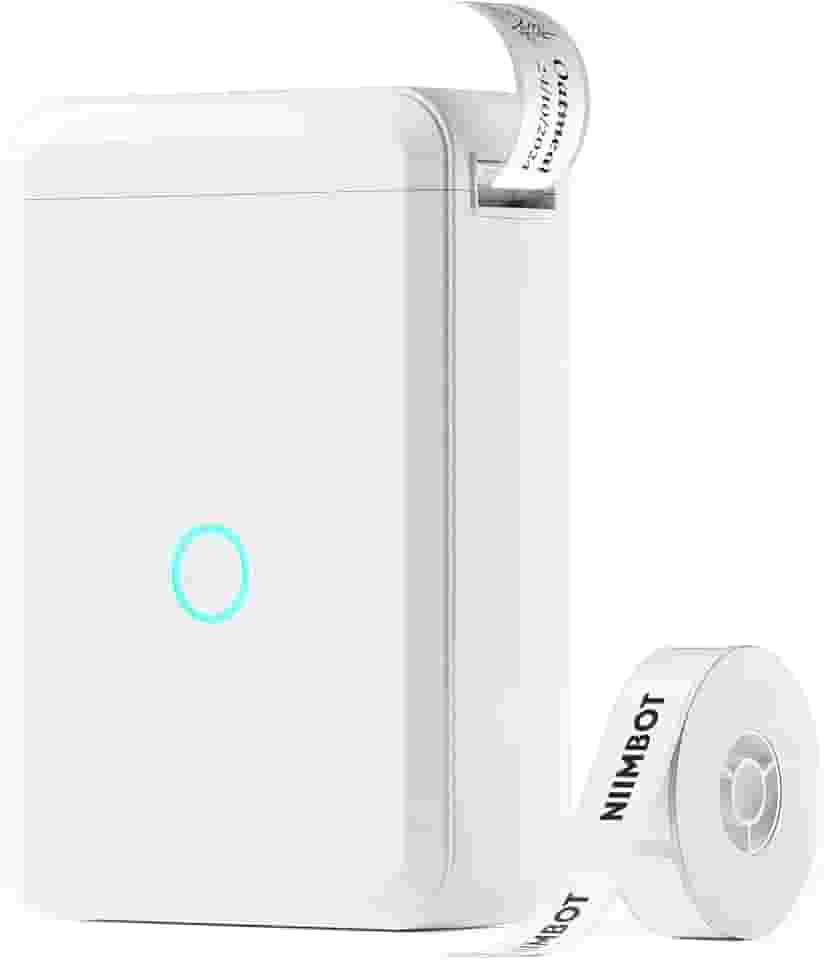 DEEPIN Máquina Térmica De Etiquetas D110 Bluetooth Com Fita, Impressora Portátil Sem Tinta, Recarregável, Vários Modelos Para Escritório Doméstico, Compatível Ios E Android, Branca