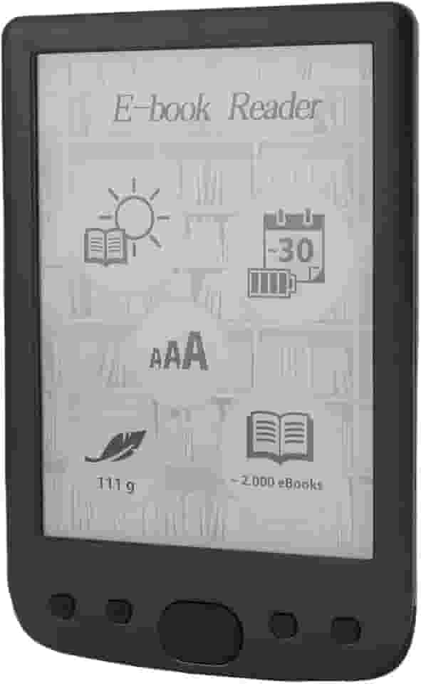 Touch Screen E Reader, 6 Polegada 800x600 Grande Display E Leitor de Livros Com Luz Quente Ajustável, Estojo Protetor, Semanas de Vida útil da Bateria, Preto, para Processador (4g)