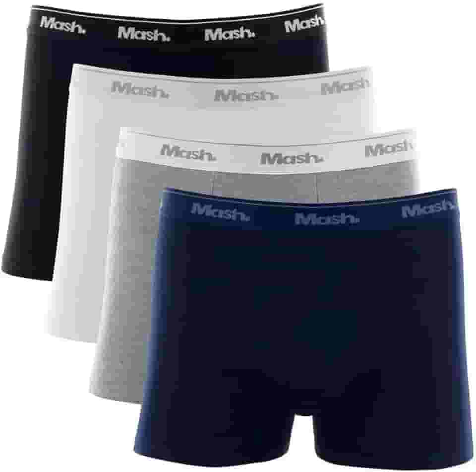 Kit 4 Cuecas Cot Liso Elast MashMasculino