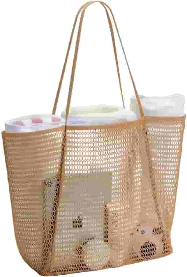 Bolsa Feminina Alça Ombro Praia e Piscina, Grande Capacidade - Moda Verão Transparente, Resistente a Viagem e Piscina | Tendencia em Alta