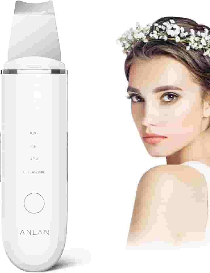 Purificador da Pele Ultrasonic Facial de Limpeza Profunda Anti Acne Remoção de Cravos Peeling (Branco)