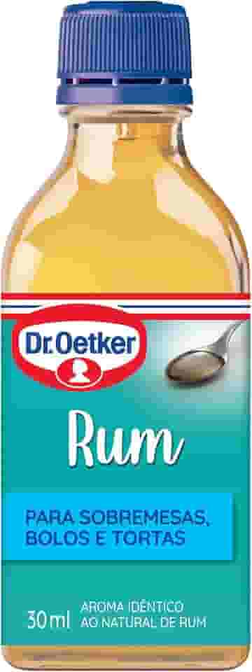 Dr. Oetker Aroma Rum, Mais Sabor Para as Receitas, Sobremesas, Bolos, Tortas e Doces, 30ml