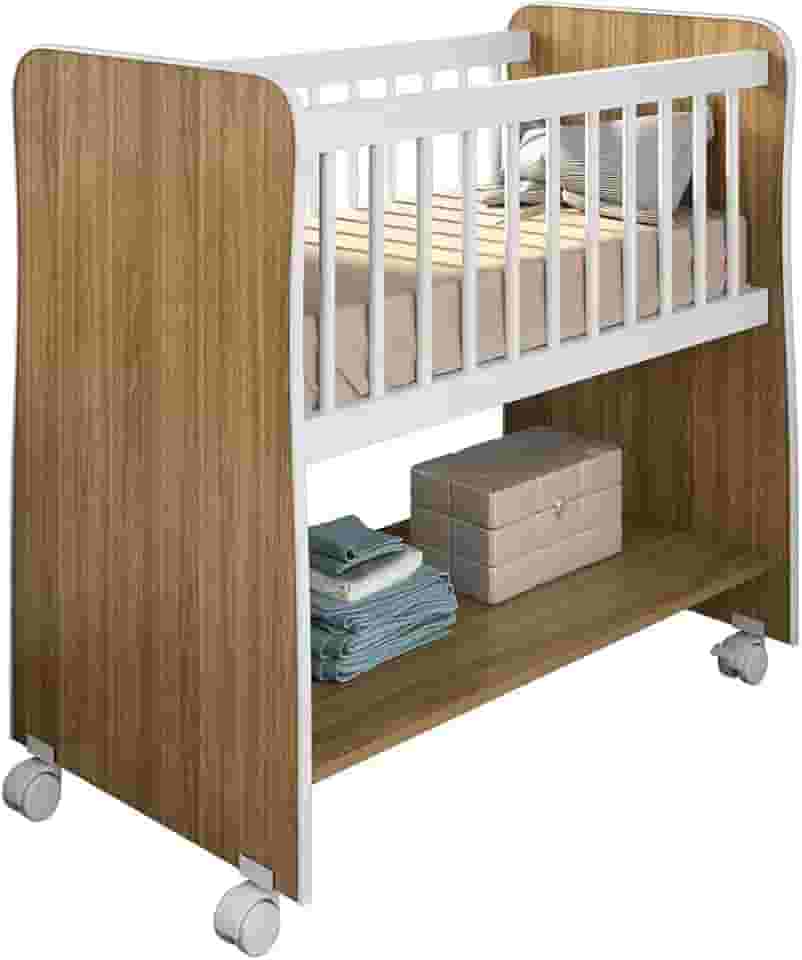 Mini Berço Moises Portatil com Grades Fixas Nature