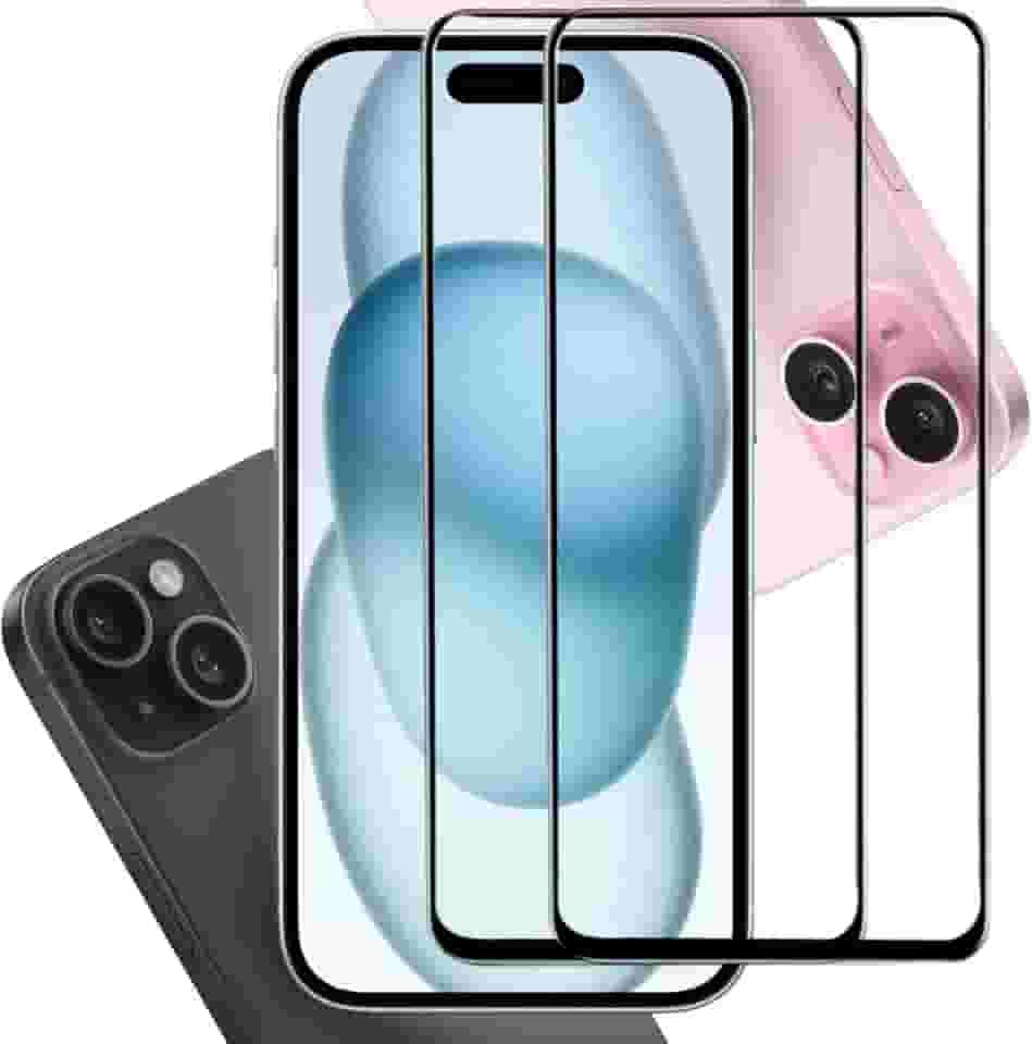 Kit 2 Películas de Vidro 3D Frontal Compatível com iPhone 15 Pro
