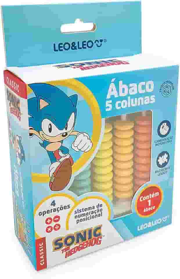 Contador Ábaco, Leonora, Sonic, 5 Colunas, 50 Argolas